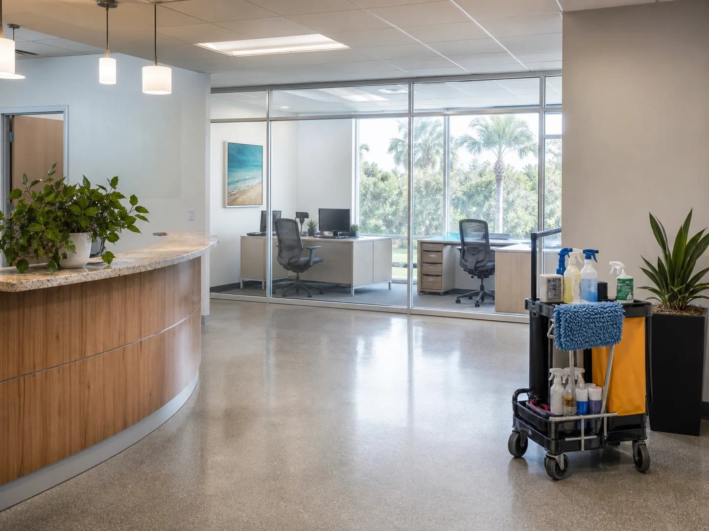 Modern office workspace