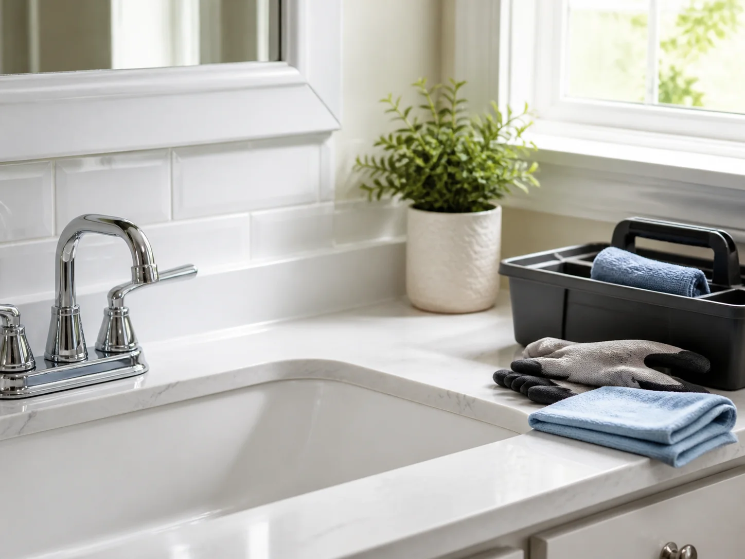 Modern kitchen sink and faucet